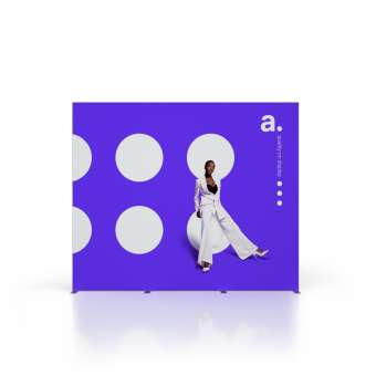 mFrame exhibition stand - I- shaped layout