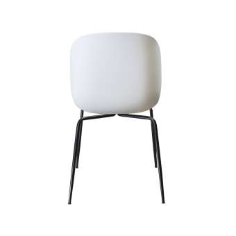 Krzesło Boliwia białe siedzisko/czarne nogi komplet