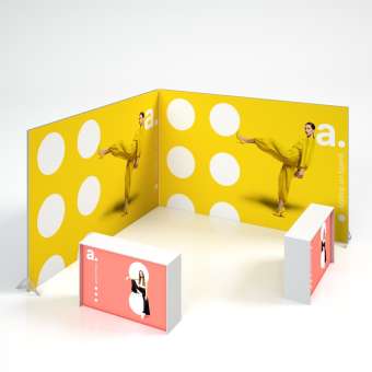 Double DTF trade show set